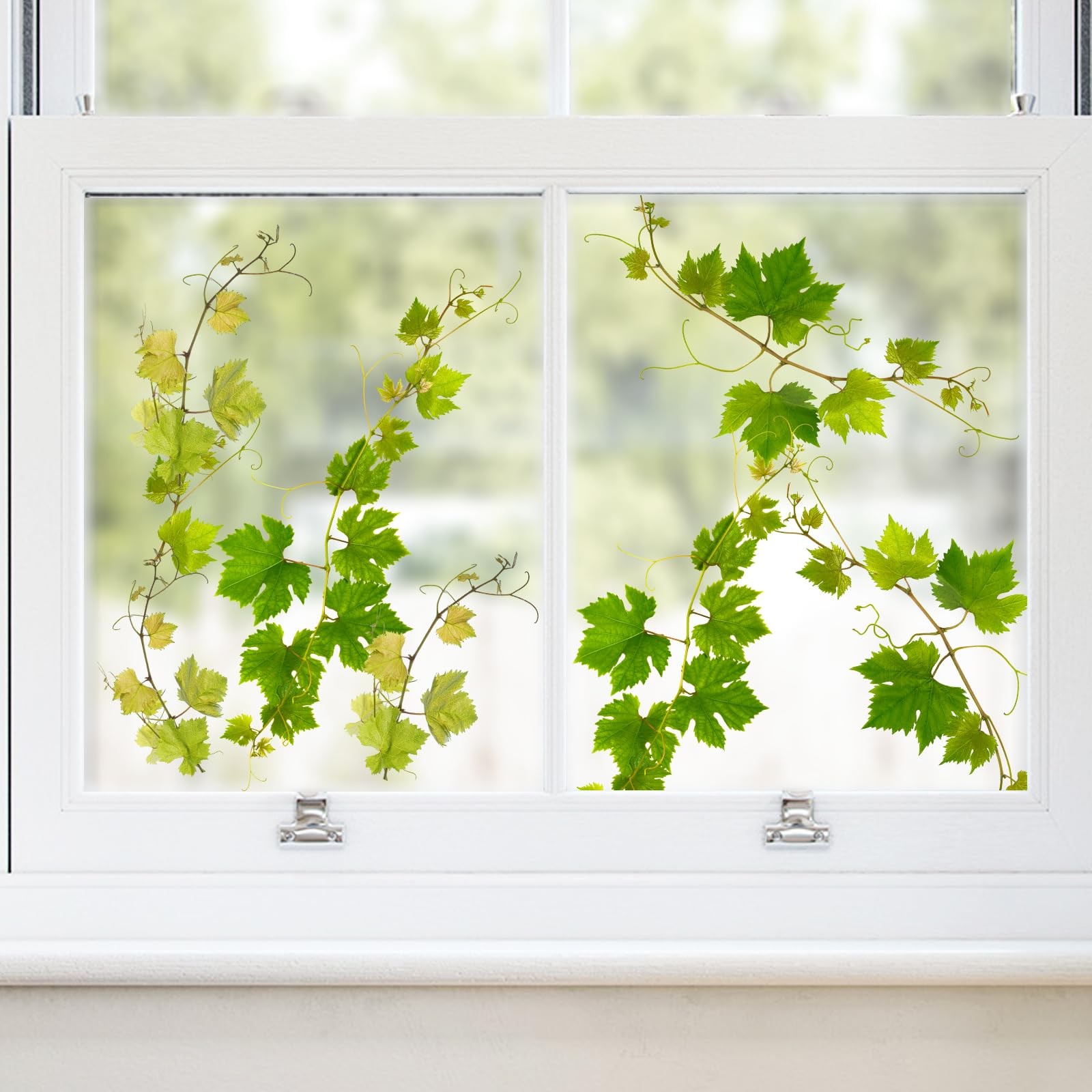 Supzone Green Vine Static Window Clings – Spring 11.8 x 23.6 inches,