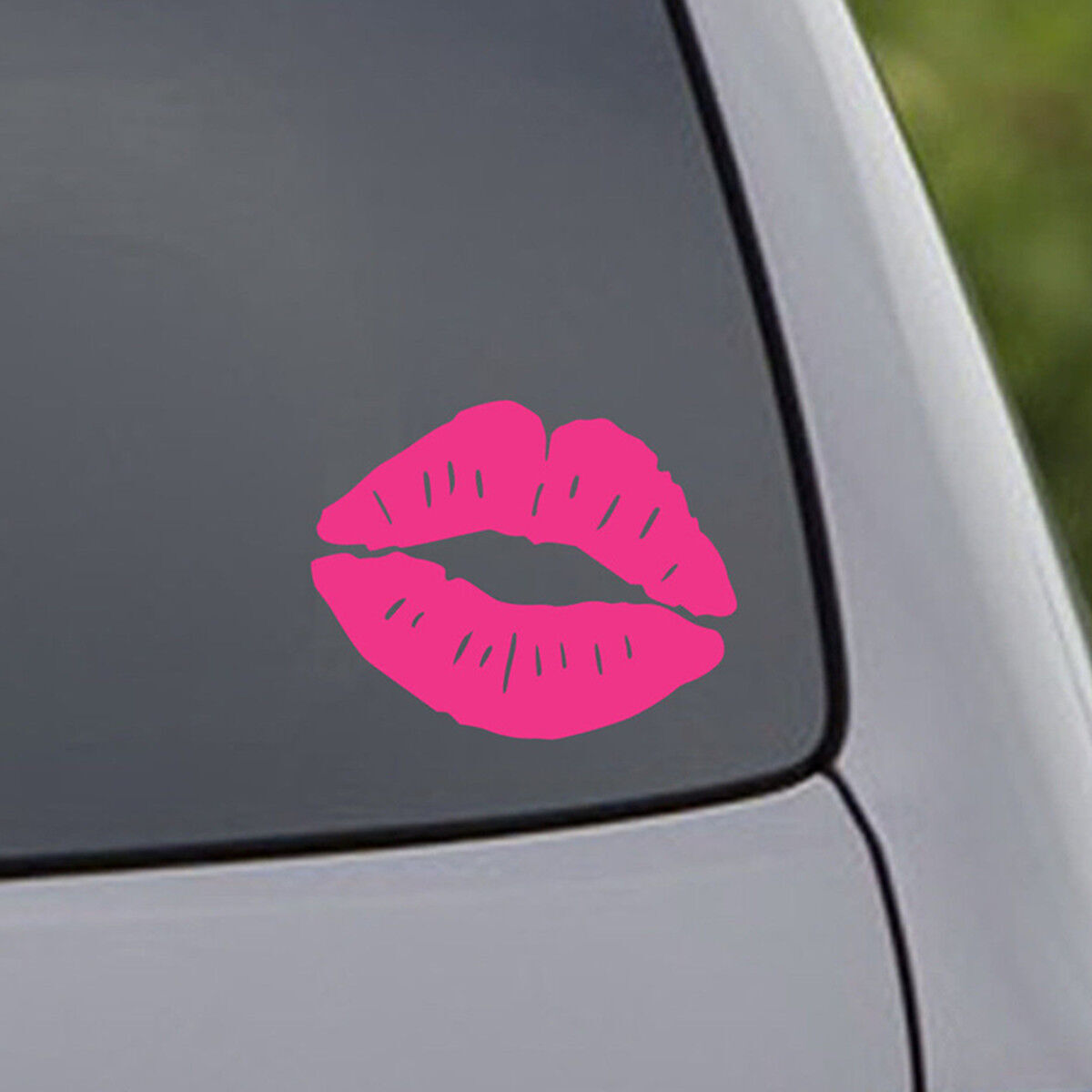 2x Kiss Mark Skull Lip Car Sexy Girl Lipstick Window Bumper Sticker Decal
