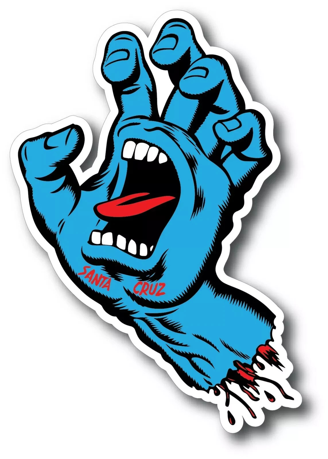 SANTA CRUZ SCREAMING HAND DECAL STICKER 3M SKATEBOARD BIKE HELMET VEHICLE WINDOW