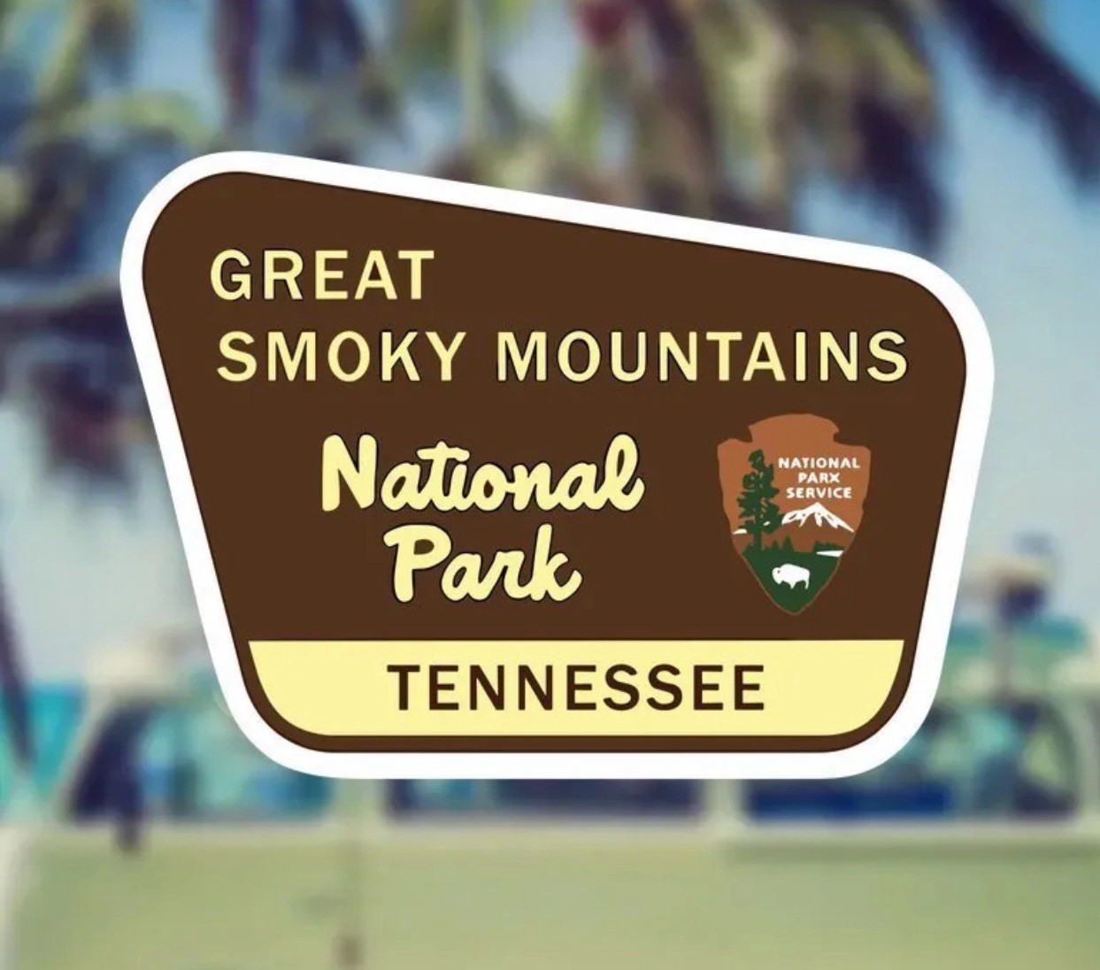 Great Smoky Mountains National Park Tennessee Retro Sticker 4” Inch Vinyl Decal