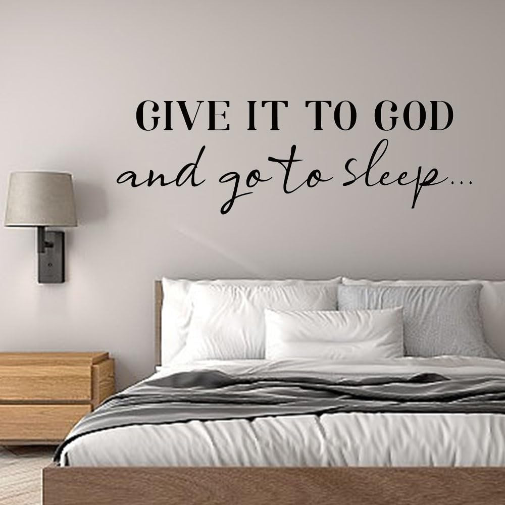 Inspirational Wall Decal "Give It to God" Vinyl Quote Sticker Home Decor