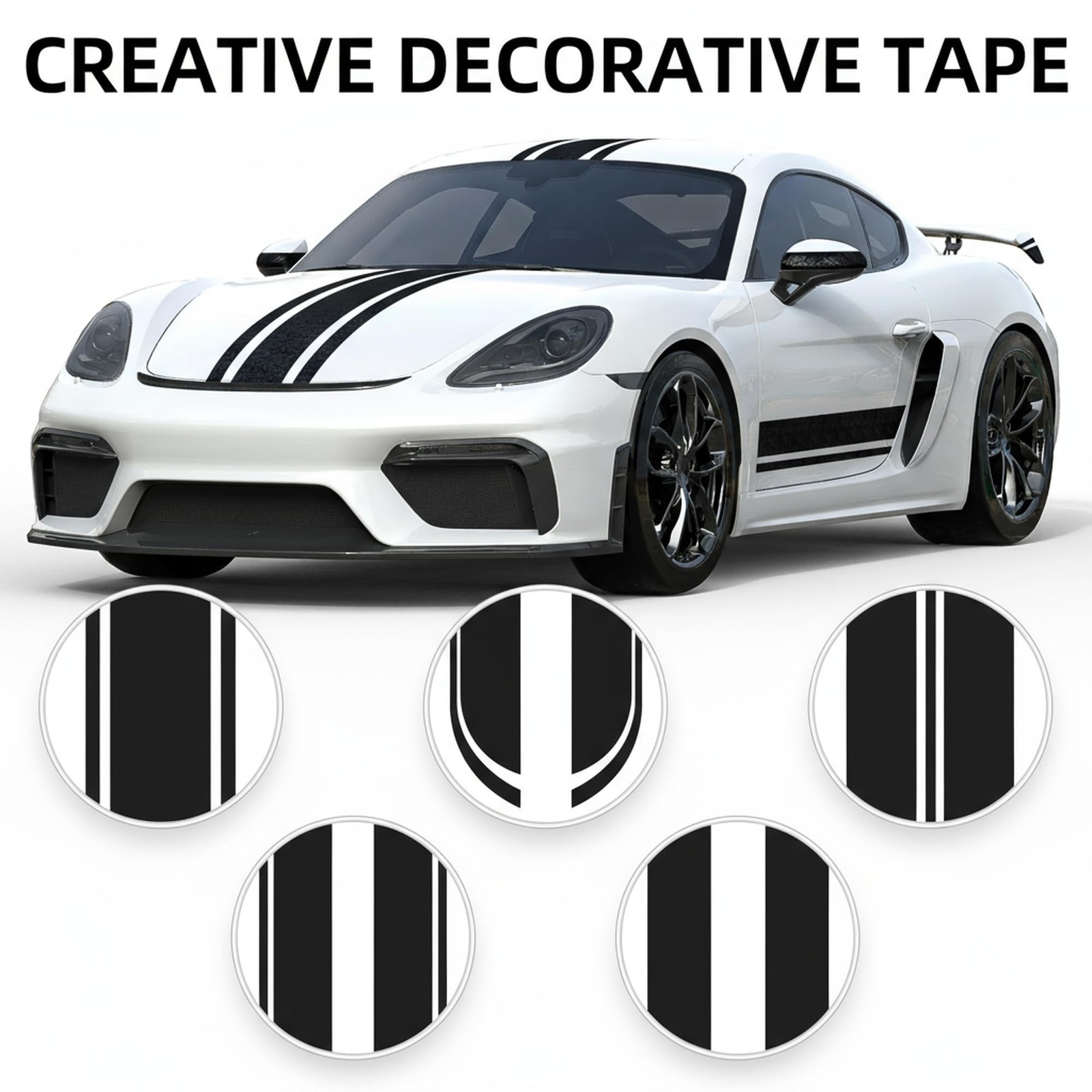 Lypumso Matte Black Vinyl Wrap Tape Roll, 4 Inch x 30ft Self-Adhesive Black O…