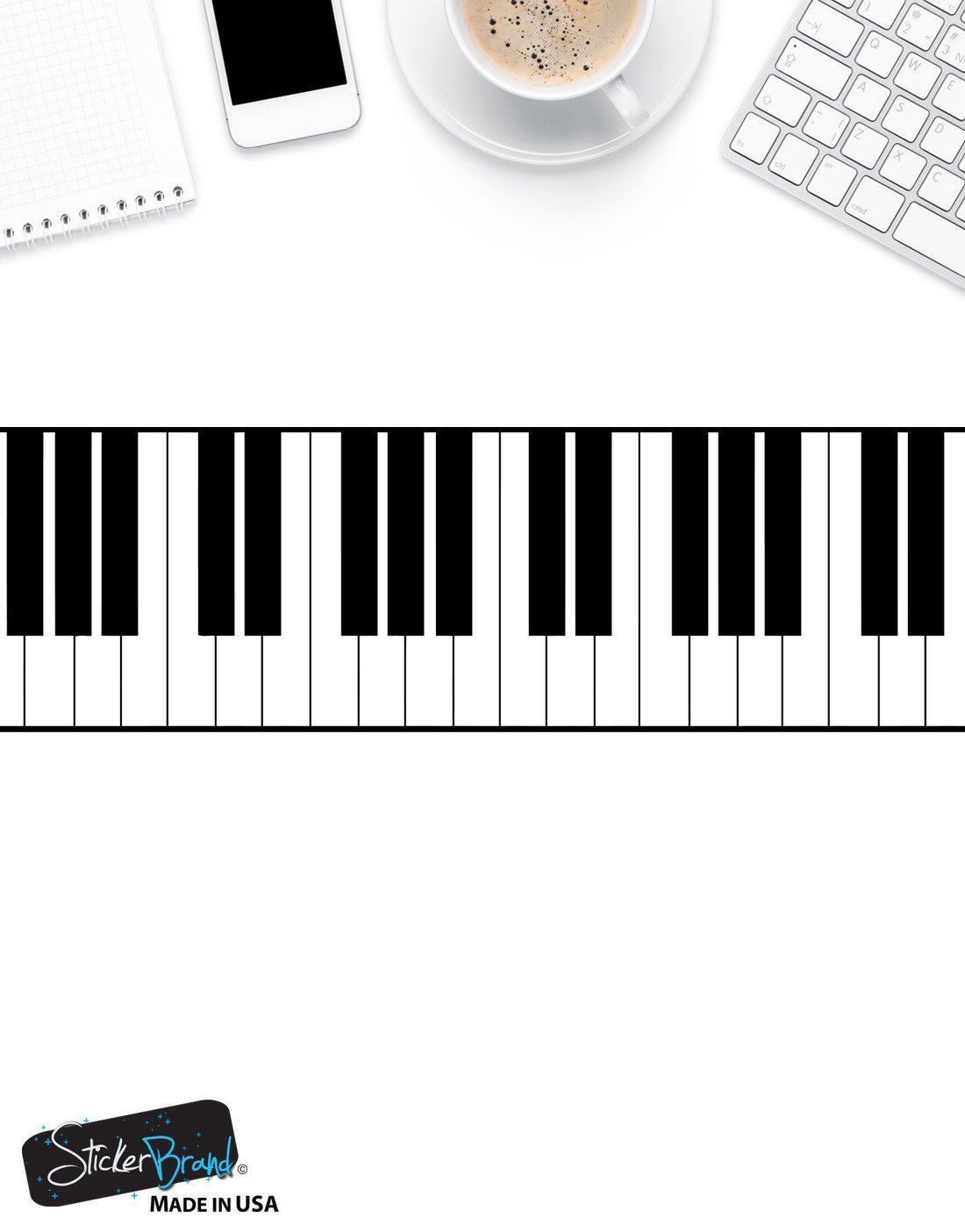 Piano Keys Graphic Wall Decal Sticker. Music Wall Art Decor. Classroom Decor.