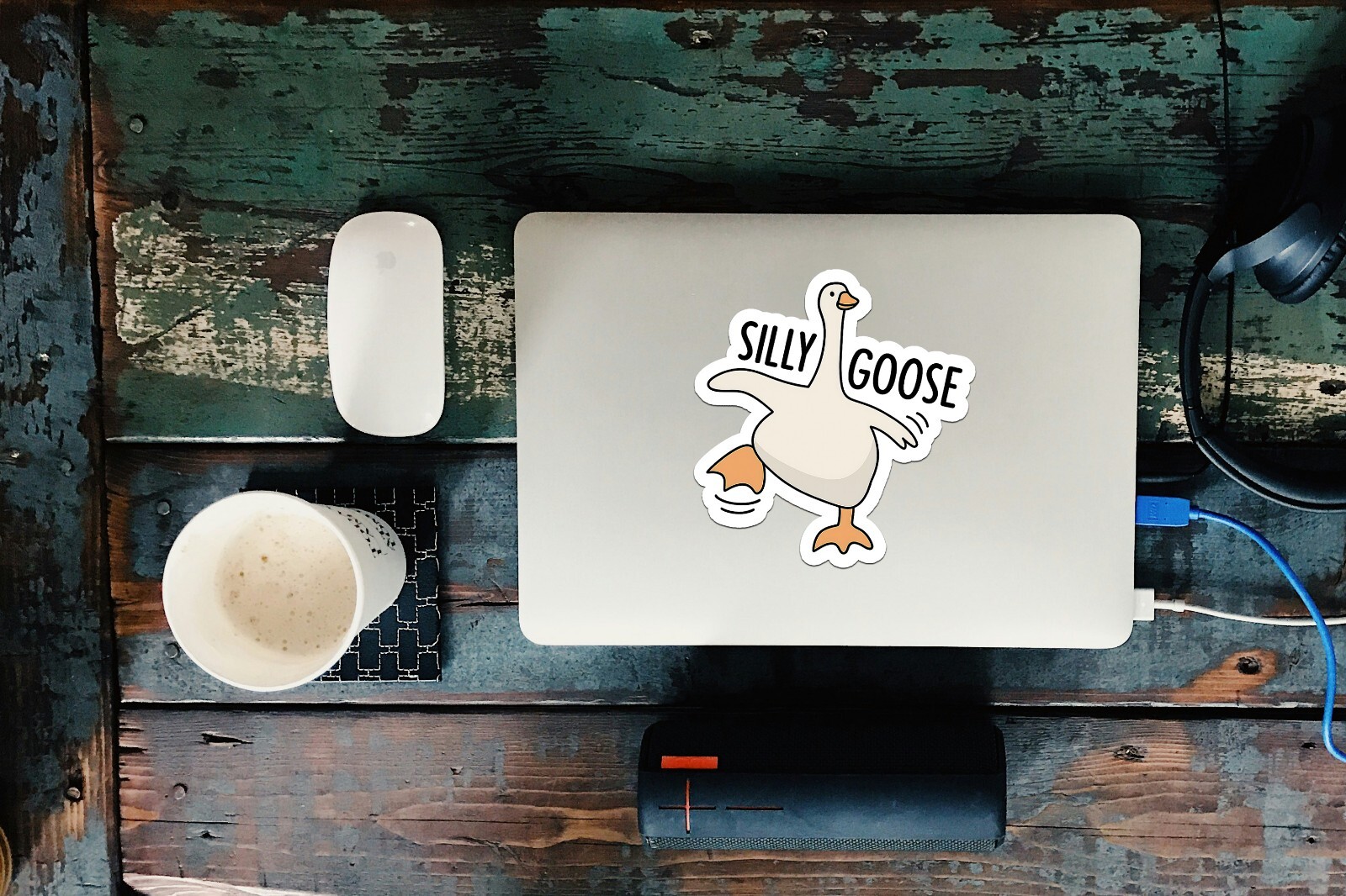 Silly Goose Sticker, Funny Sticker, Goose Sticker, Funny Meme Decal For Water Bo