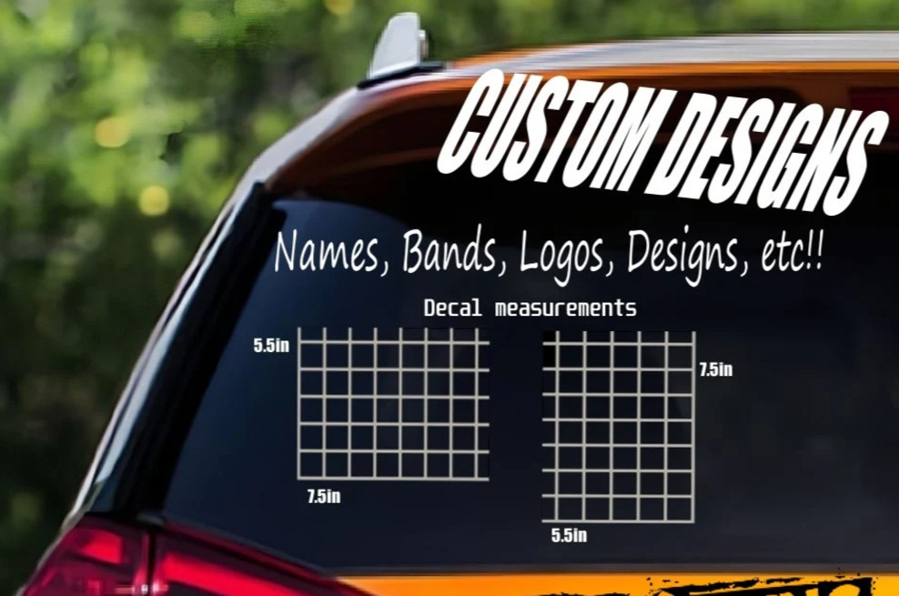 Custom Band, Logo, Image Vinyl Decal
