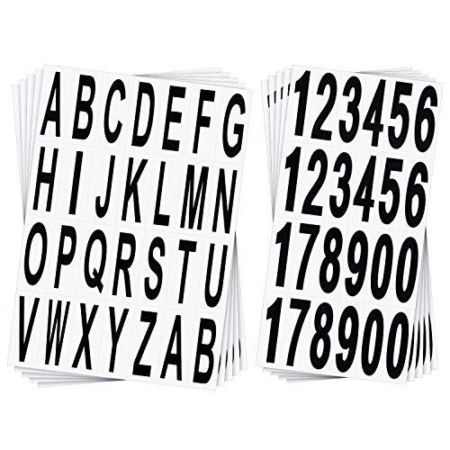 10 Sheets Mailbox Numbers and Letters Stickers for 3 x 1 Inch, 3 x 1.2 Inch
