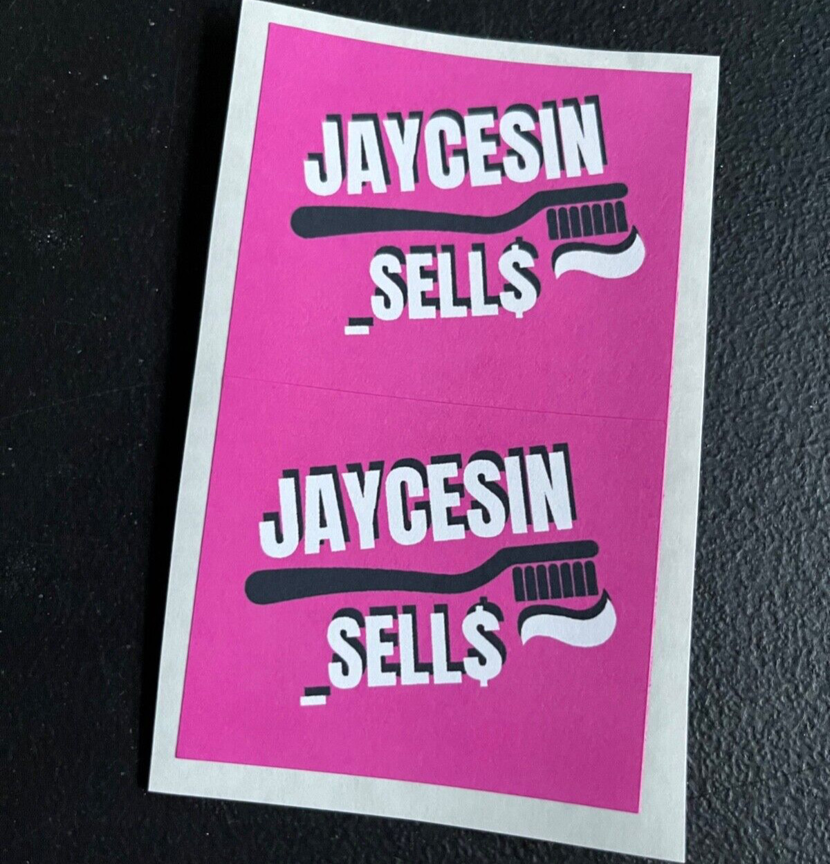 jaycesin_sells TOOTHBRUSH logo Teeth Toothpaste Vintage Sticker – Handmade (2)