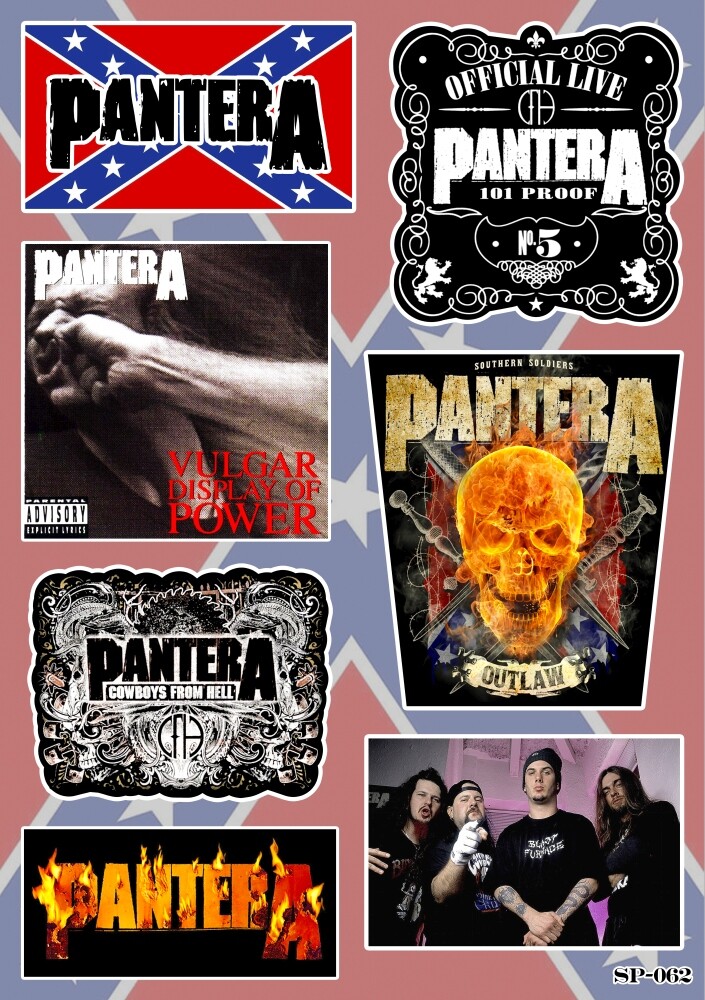 Pantera Sticker Pack | Outlaw Skull Groove Thrash Heavy Glam Metal Band Logo