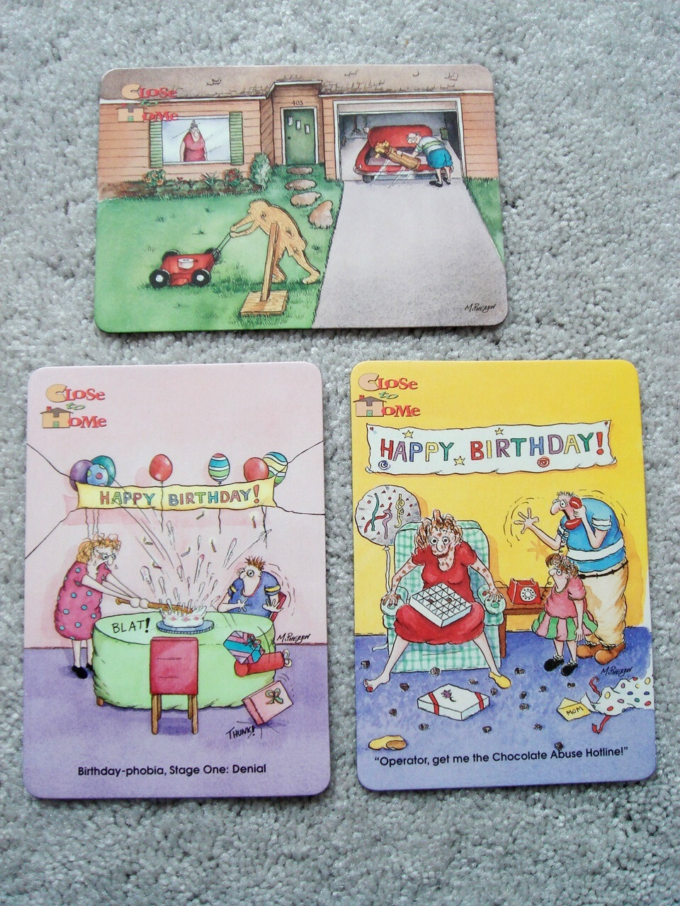 7 Magnet – 1995 Favorite Funnies 5” x 3.5” Greeting Card, Garfield, Vtg Rare