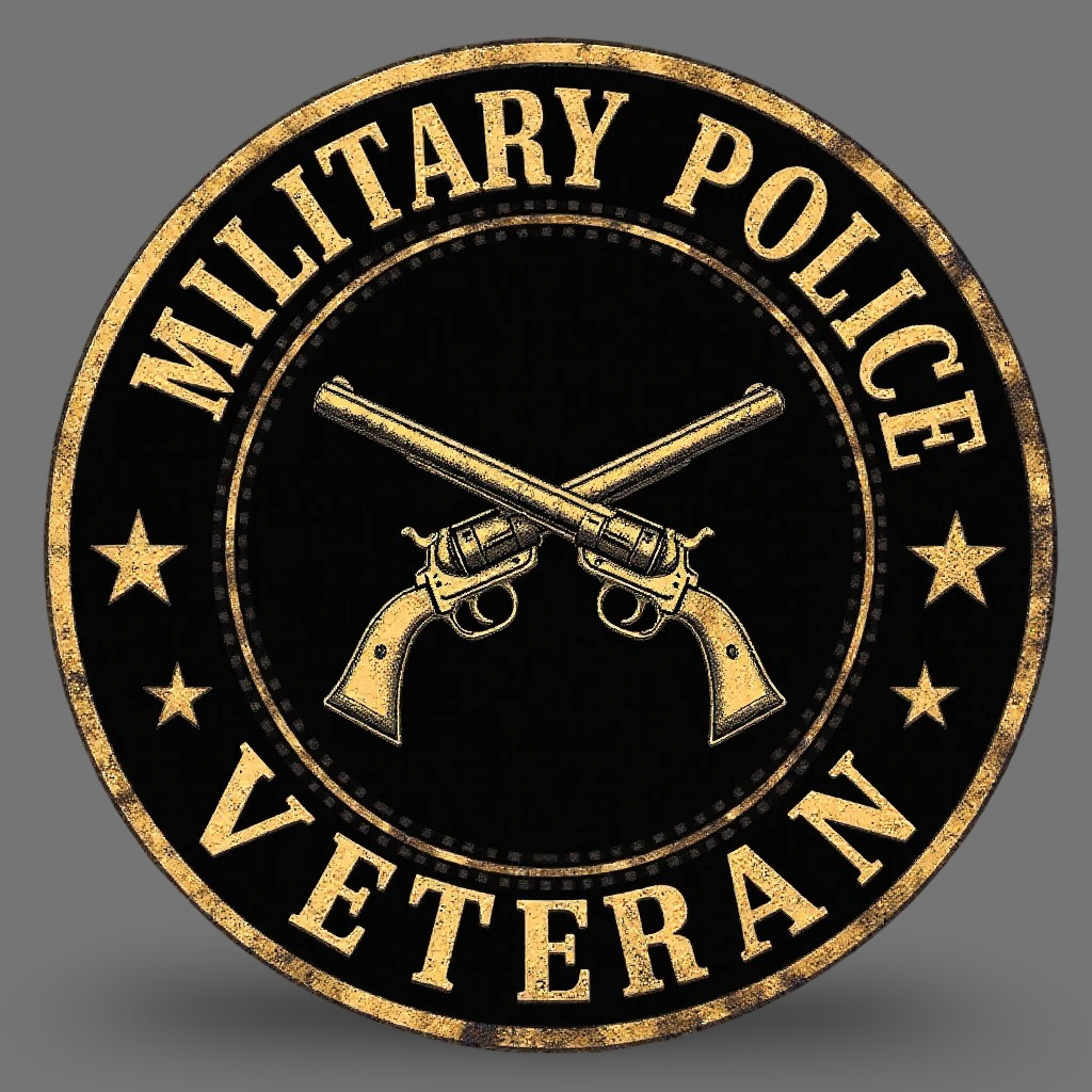 police sticker vinyl decal military police veteran crossed pistols classic