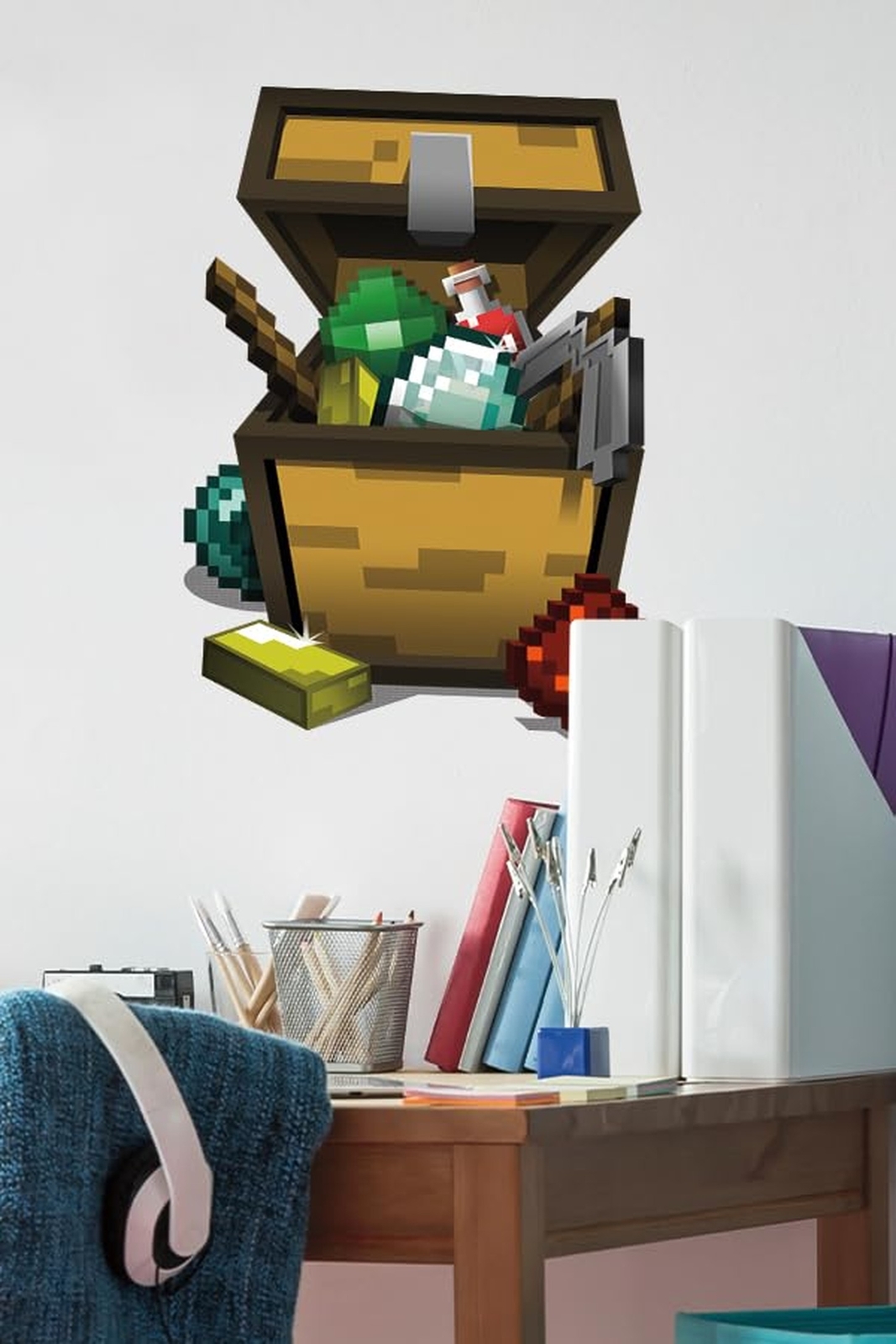 Trends International RoomScapes Minecraft Open Chest 18" x 24" Wall Decal