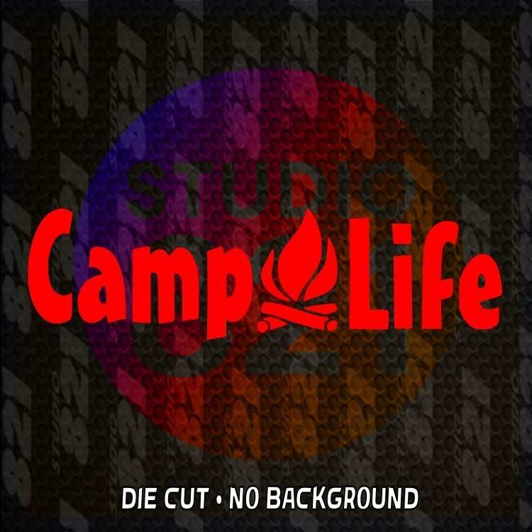 Camp Life Vinyl Decal Sticker – Die Cut ATV RV Camping, Outdoors Family
