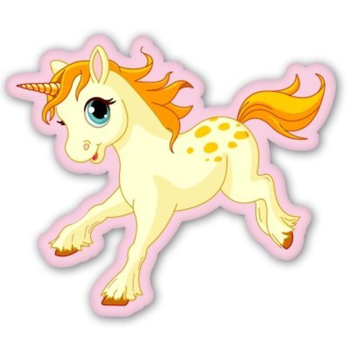 Unicorn Cute on Pink Car Vinyl Sticker – SELECT SIZE