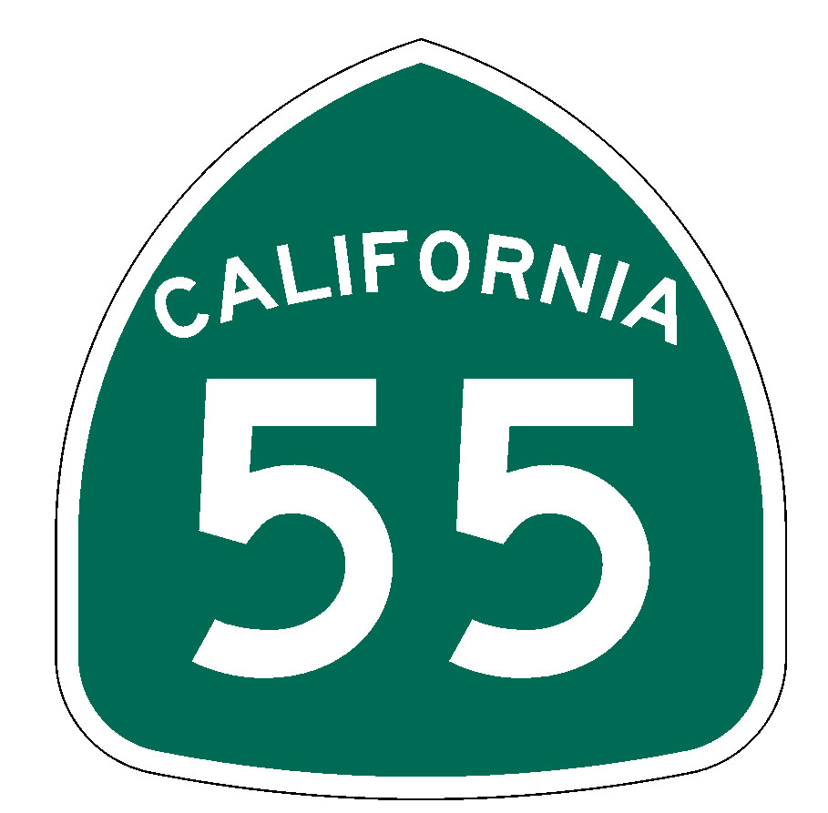 California State Route 55 Sticker Decal R1008 Highway Sign Road Sign