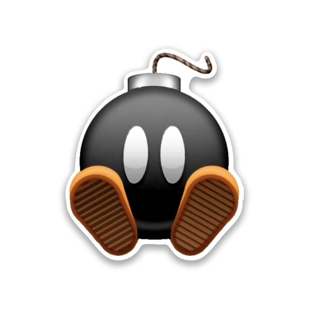 Mario Bomb 3" Wide Color Vinyl Decal Sticker – BOGO