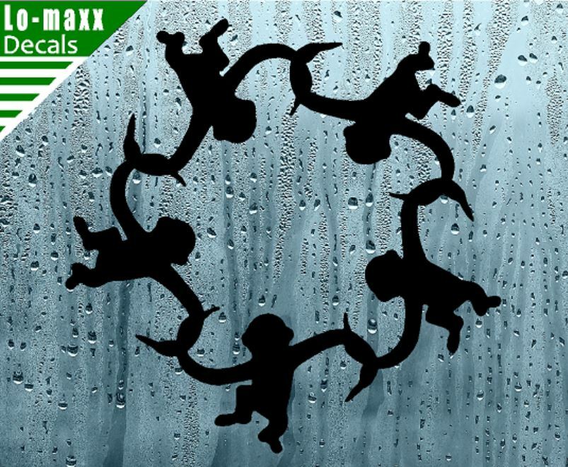 Barrel Of Monkeys Circle Novelty Popular Characters Quality Die Cut Vinyl Decal