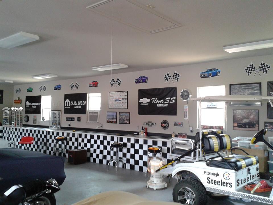 Classic Early Chevy Bowtie Blue 4ft Long Wall Graphic Man Cave Decor Decal Cling