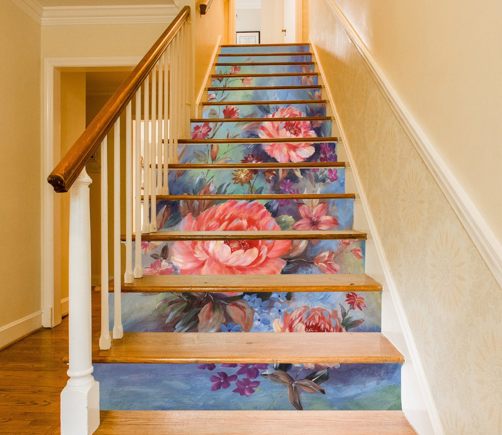 3D Red Flower 156 Stair Risers Decoration Photo Mural Vinyl Decal Wallpaper