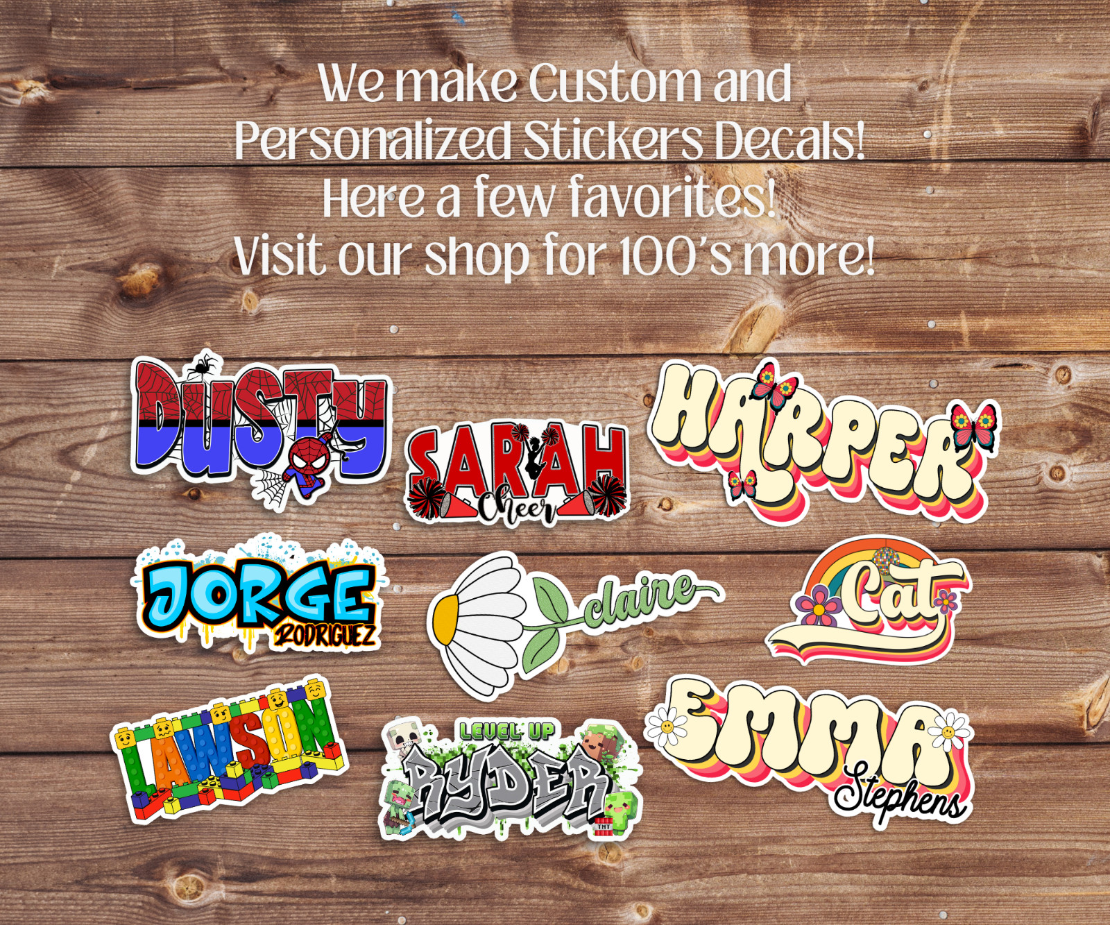 Custom Easter Name Sticker, Waterproof Vinyl Decal, Kids Gift, Laptops, Bunnie