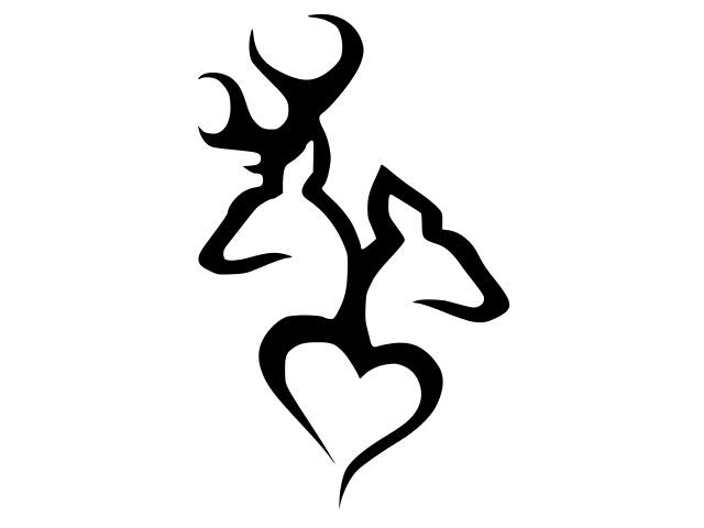 HUNTING COUPLE DEER Vinyl Decal Car Wall Window Sticker CHOOSE SIZE COLOR