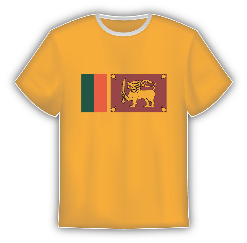 Sri Lanka Flag Sticker In The Form Of T Shirt Vinyl Sticker Decal