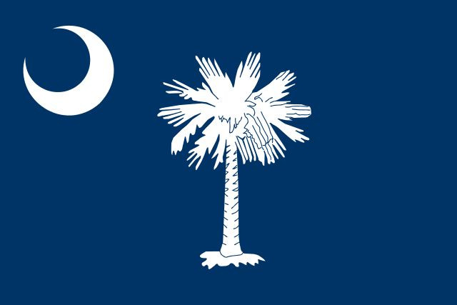 South Carolina Flag Vinyl Decal / Sticker ** 5 Sizes **