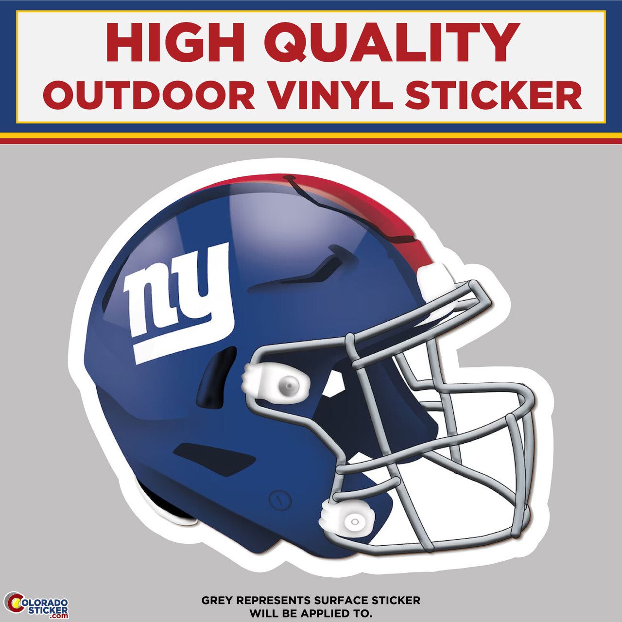 NY Giants Helmet, High Quality Vinyl Stickers