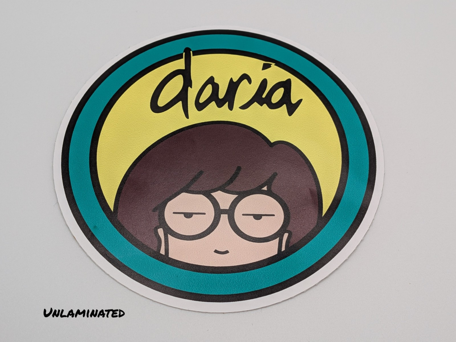 Daria MTV Logo Sticker – Cartoon TV Vinyl Decal Peel & Stick, High-Quality