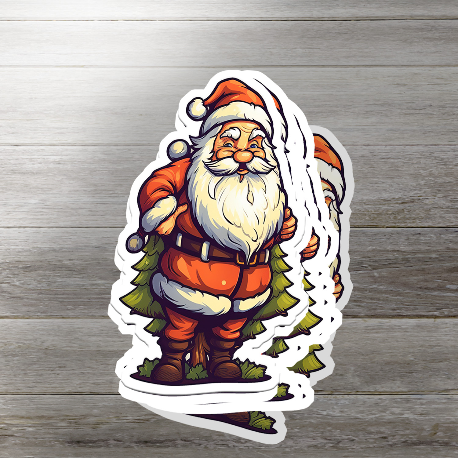 Santa Claus Vinyl Sticker – Bring the Magic of Christmas Anywhere
