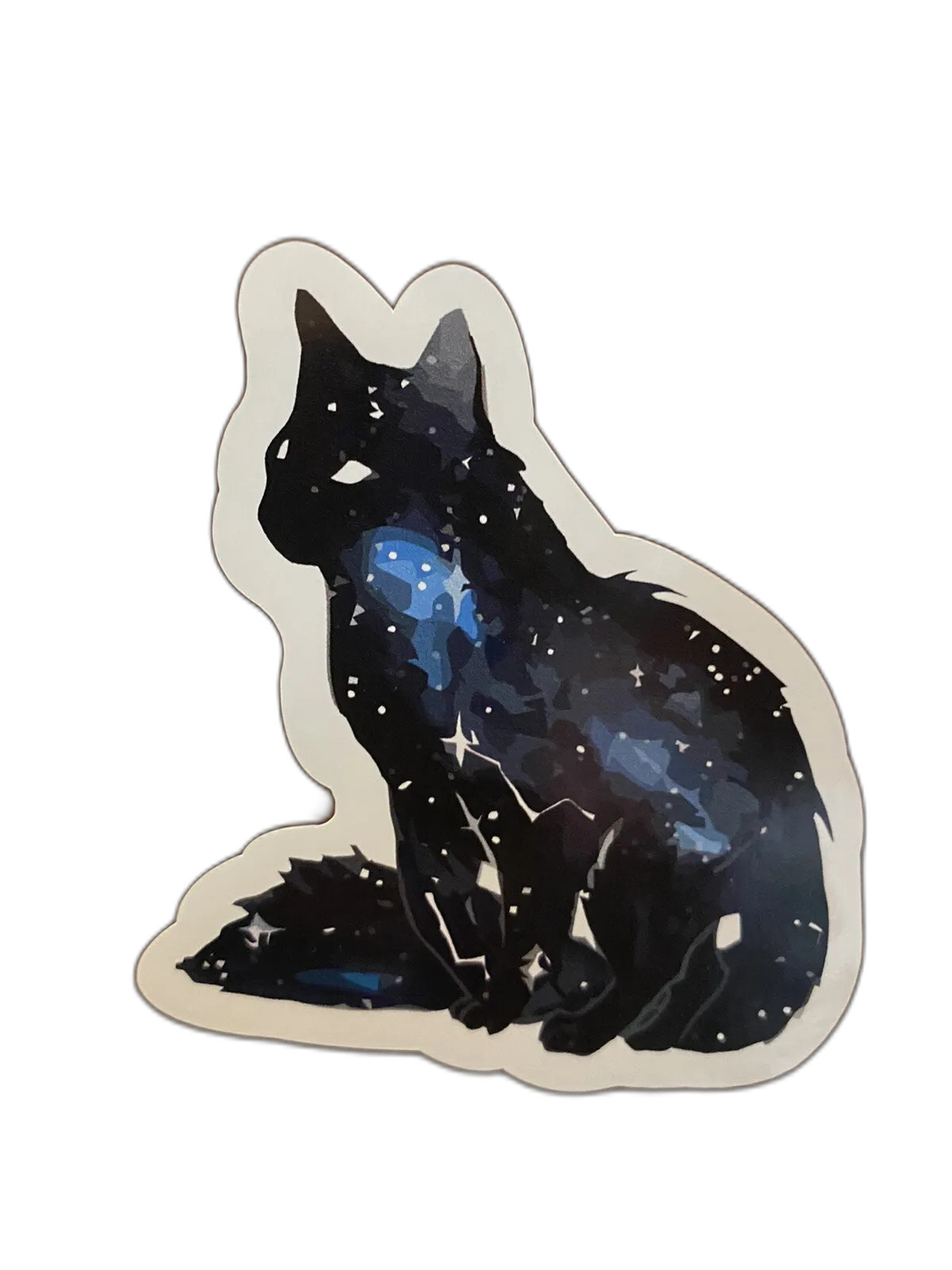 Black Cat Sticker Decal Galaxy