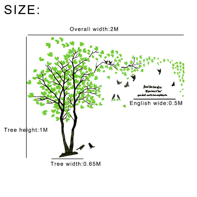 3D Flower Tree Wall Sticker Home Room DIY Art Decor Removable Decals Vinyl Mural