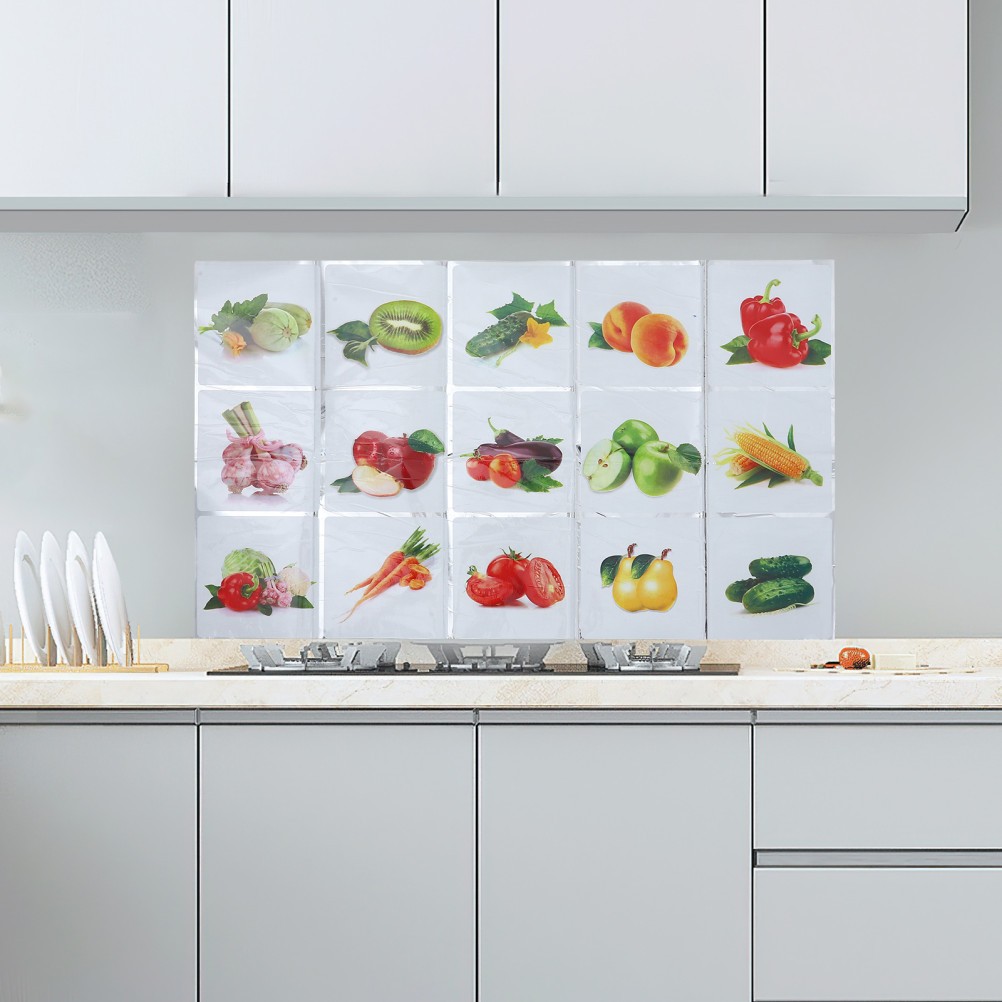 Multi Color Wall Art Stickers for Kitchen Anti Oil Durable Wall Decor Decals