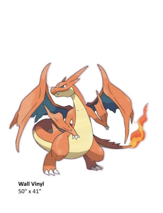Pokemon Mega Charizard Y Wall Vinyl Decal 50"X41" Mega Evolution Marketing Kit