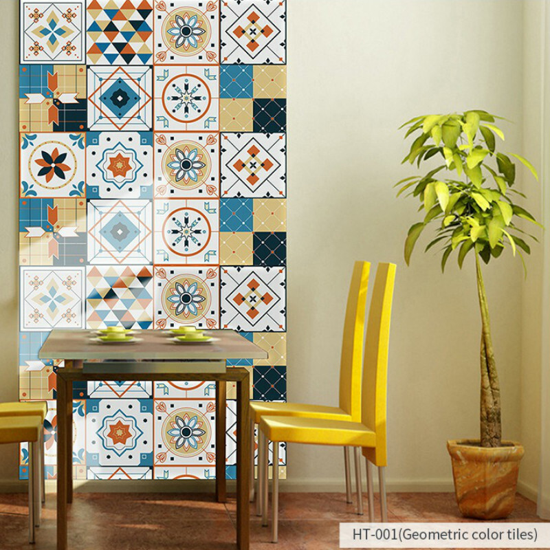 10 X Waterproof Tile Paste DIY Wallpaper Kitchen Bathroom Stair Stickers