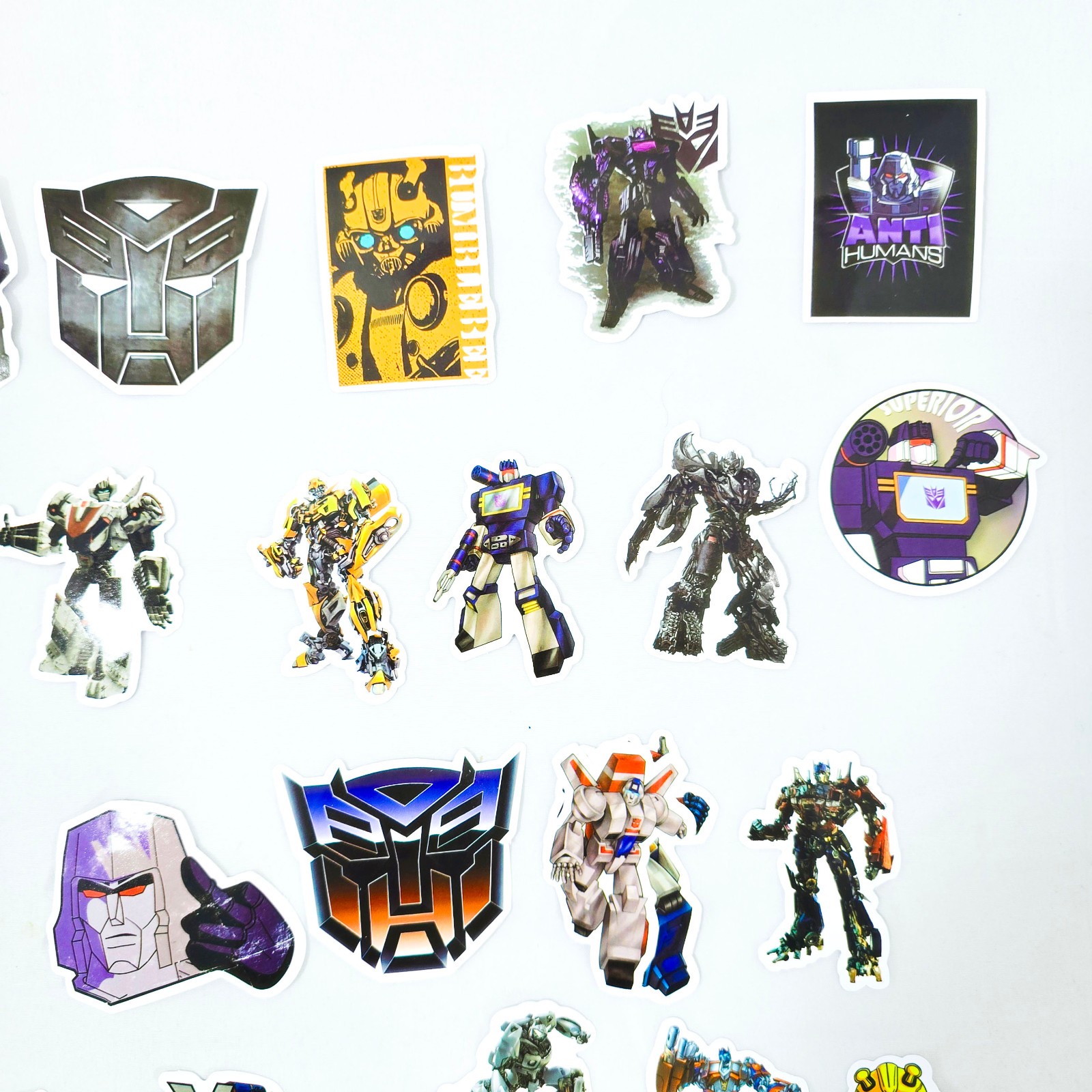 Transformers Sticker Lot 49Pc 2" Autobots Decepticons Vinyl Decals Laptop Art
