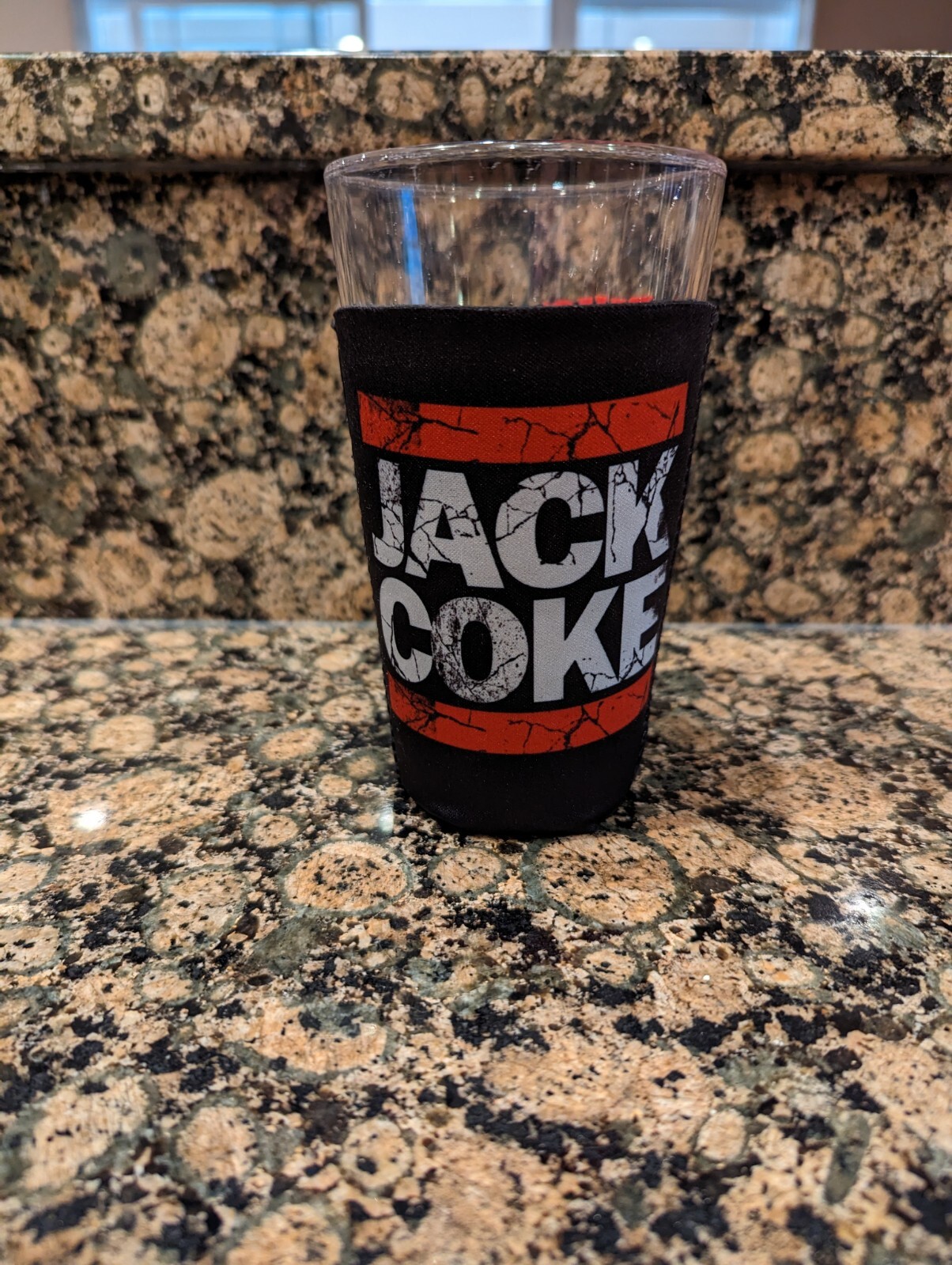 Jack and coke Pint Size Beer pop glass Koozie