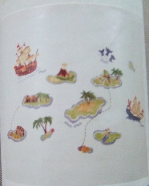 Pottery Barn Kids Pirate Ship Wall Mirror Decals Set of 13 New in Tube and Box!