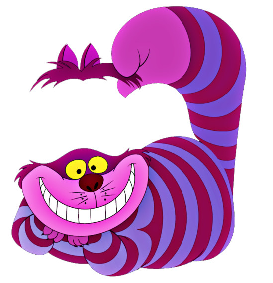 Cheshire cat sticker alice in wonderland weatherproof bumper vinyl decal