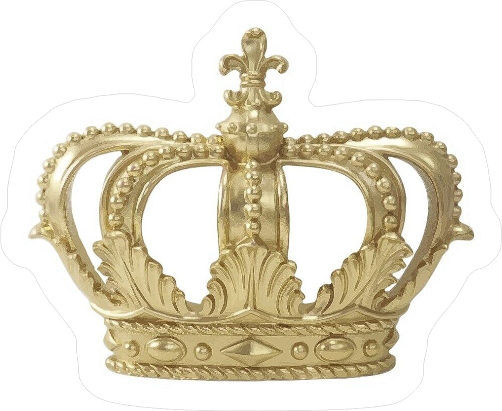 Gold Crown Sticker Decal