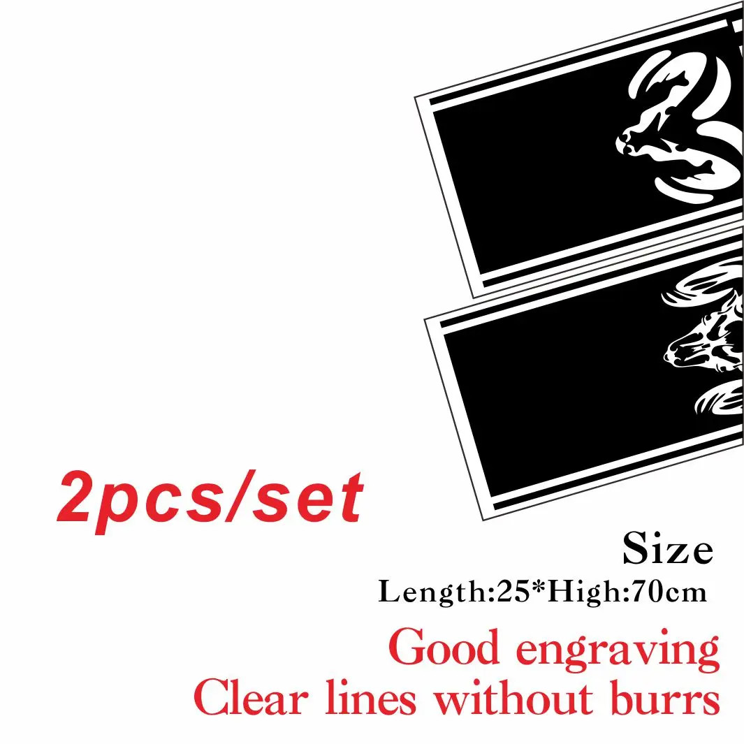 Aftermarket Dodge RAM Creative Stripe Graphic Decal Kit (2 Pcs) – Rear Body Viny