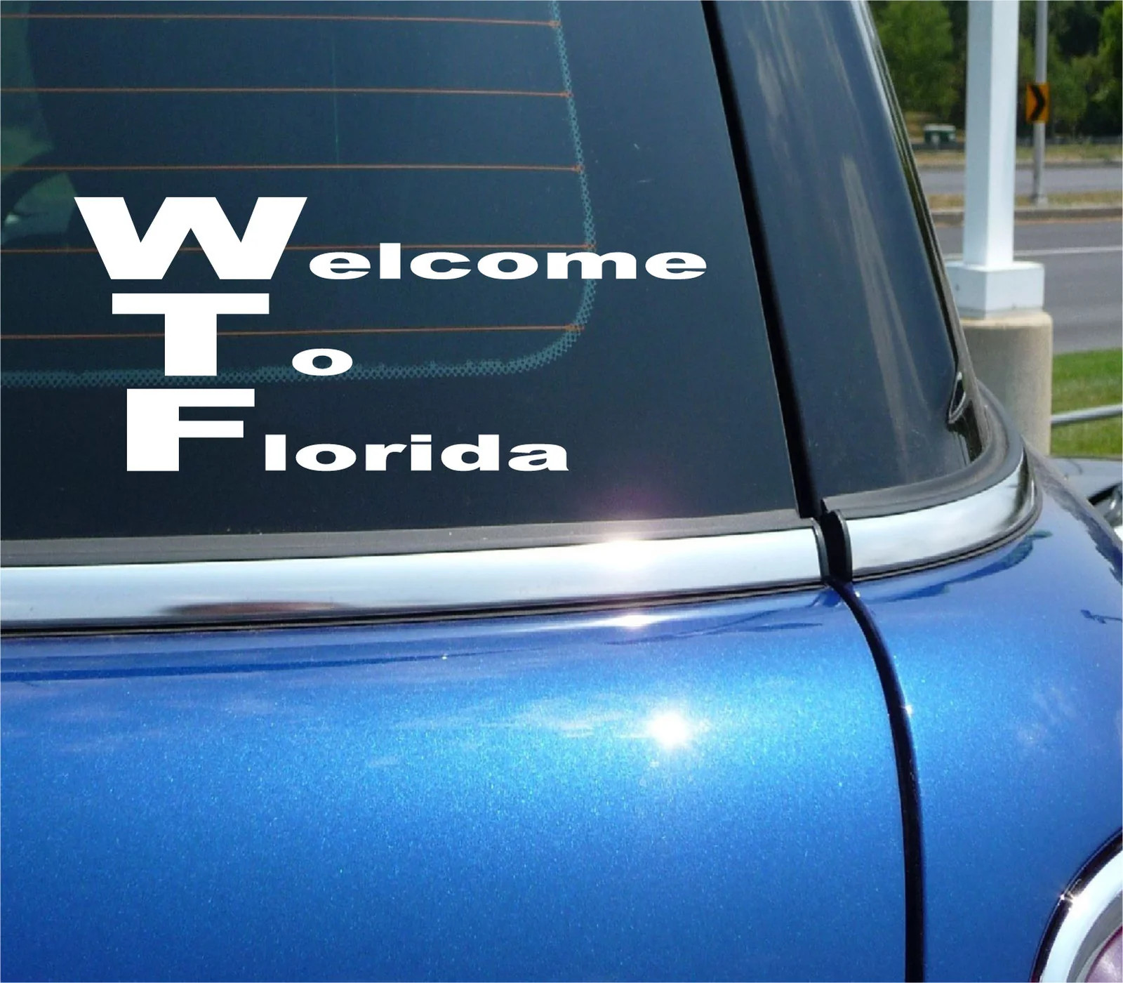 WTF WELCOME TO FLORIDA STICKER DECAL WHAT THE F**K FUNNY CAR TRUCK WALL WINDOW