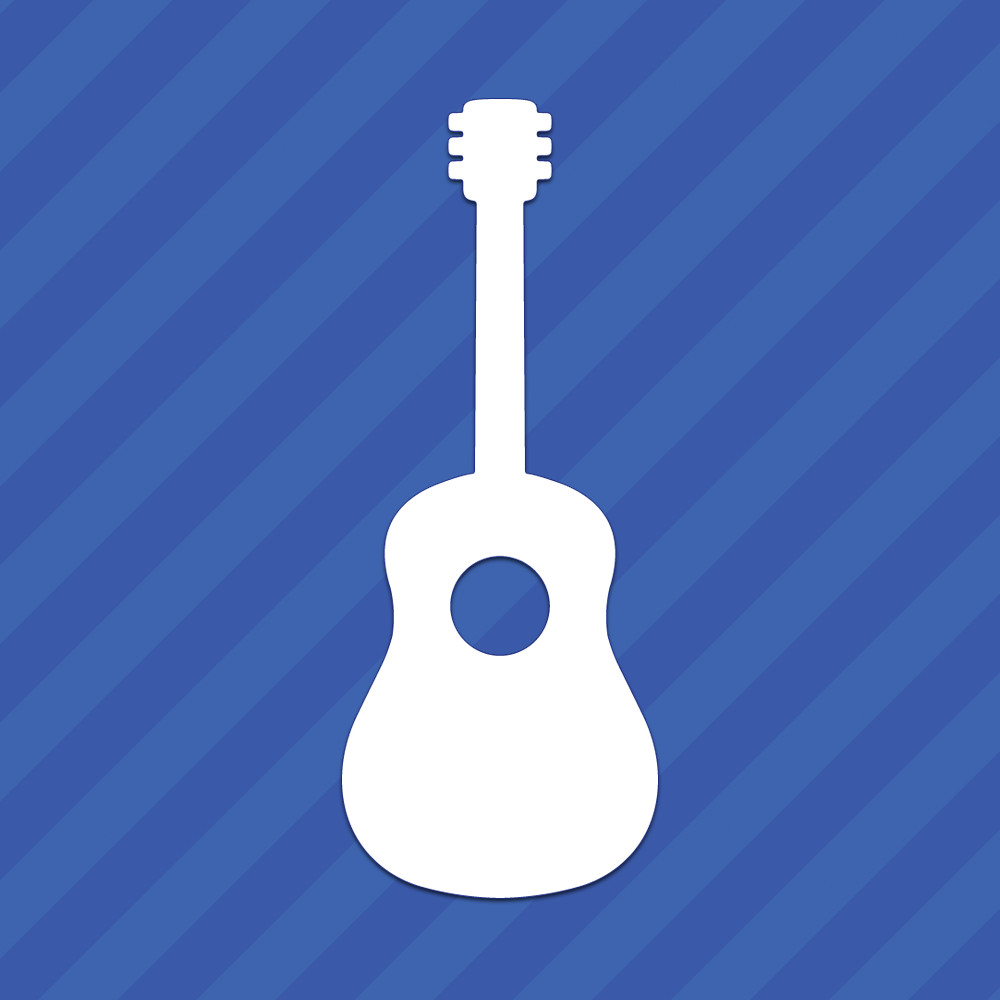 Acoustic Guitar Vinyl Decal Sticker