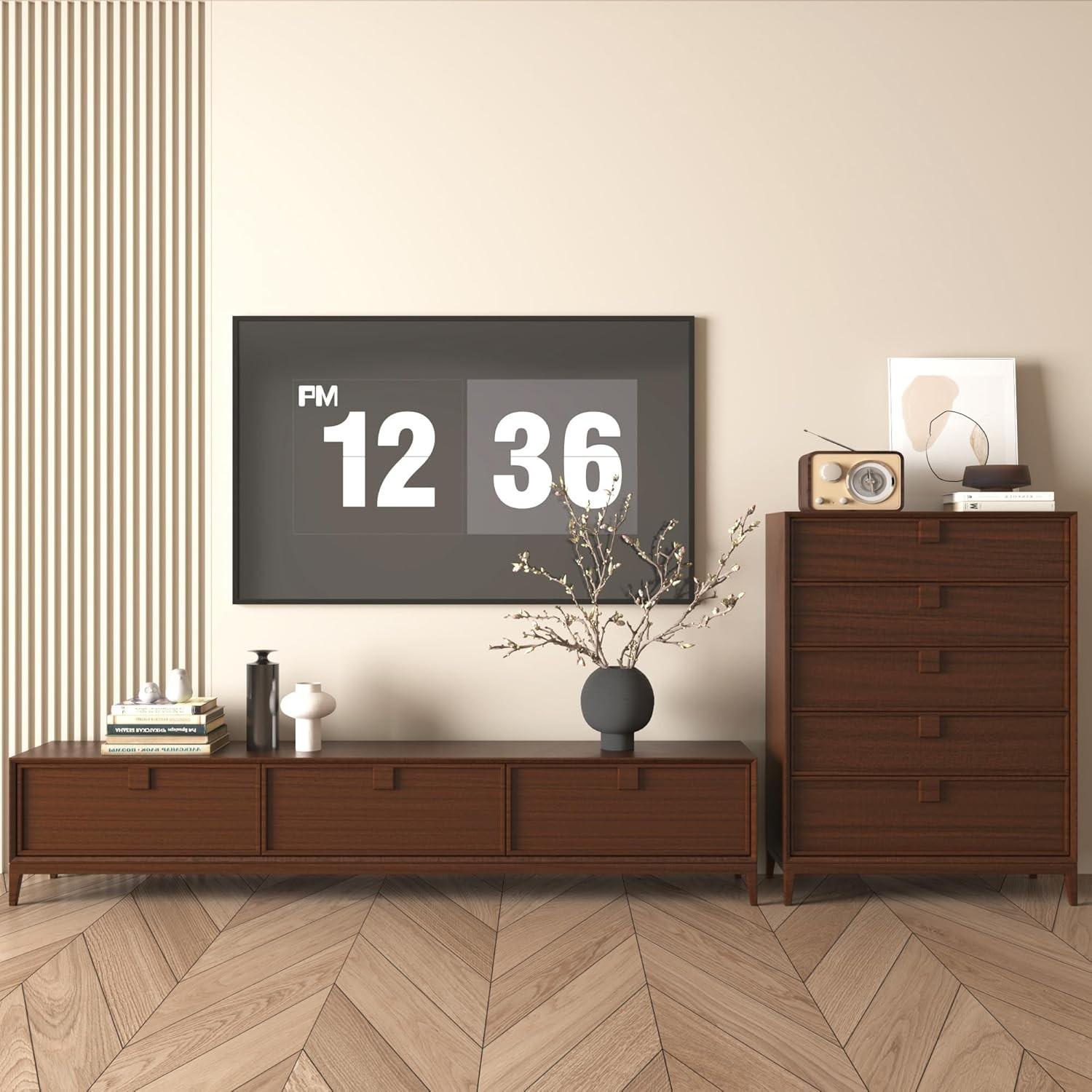 JSEVEM 16"×118" Walnut Wood Wallpaper Peel and Stick 16 x 118, Light Brown