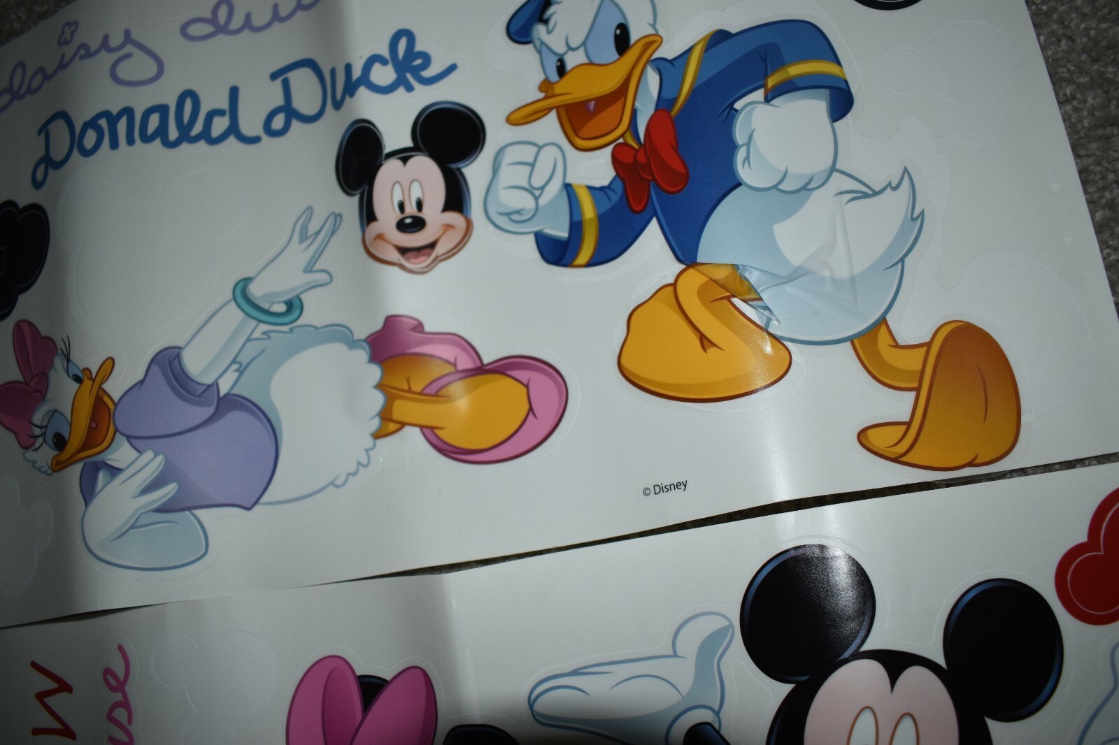 Disney Mickey Minnie Mouse Friends Donald Goofy Peel & Stick Wall Art Decals