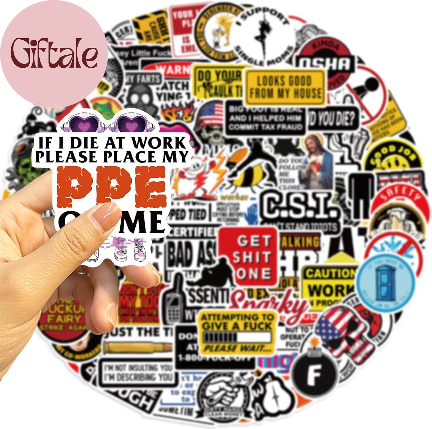 100 Pcs Funny Stickers for Adults (Dirty) Meme Water Bottles Sticker Pack Waterp