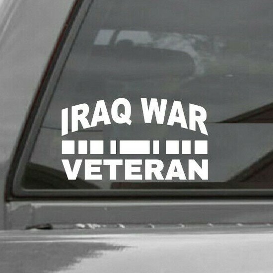 Iraq War Veteran Vinyl Window Decal Sticker