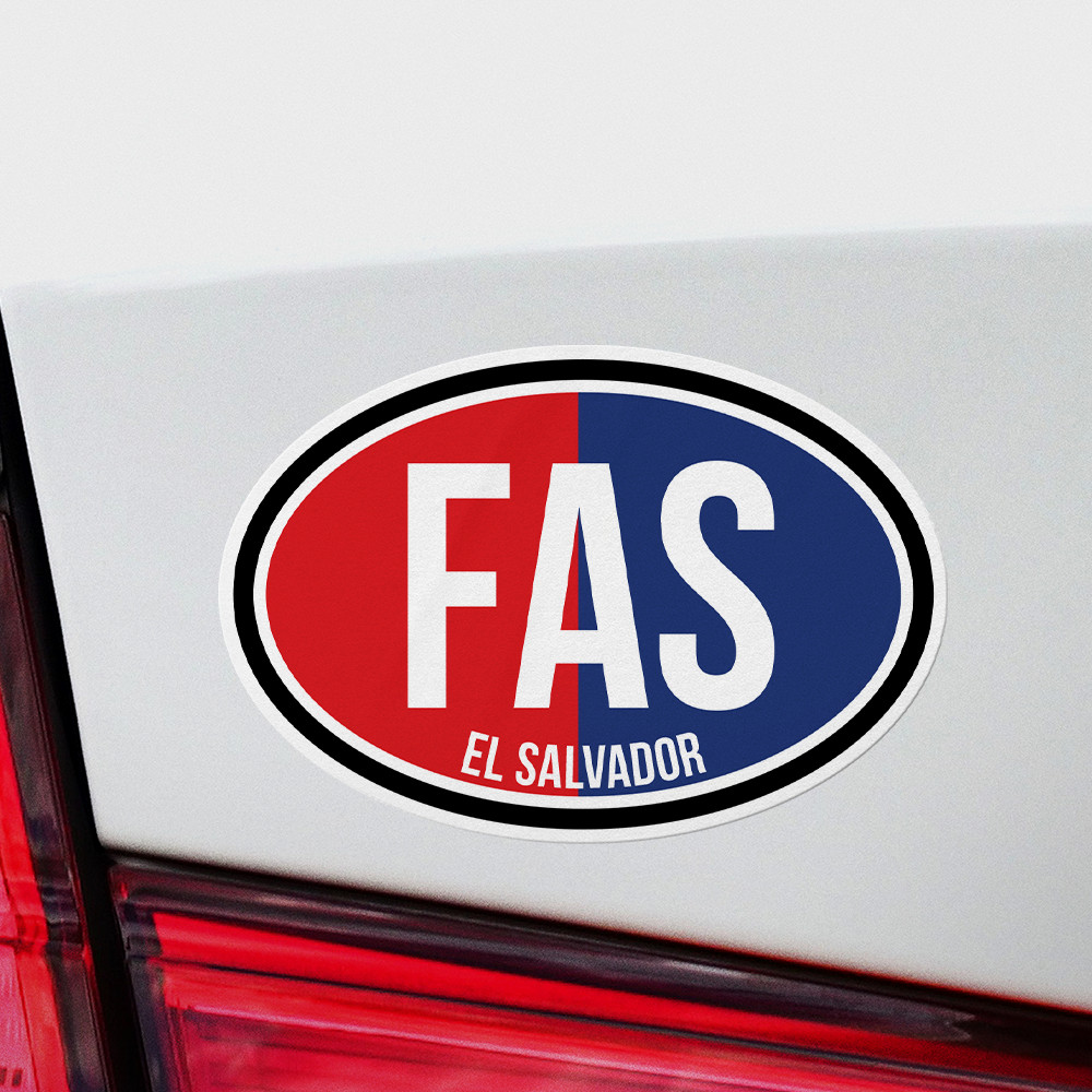 FAS El Salvador 3 Pack Sticker Vinyl Decal Oval Futbol Soccer Santa Ana