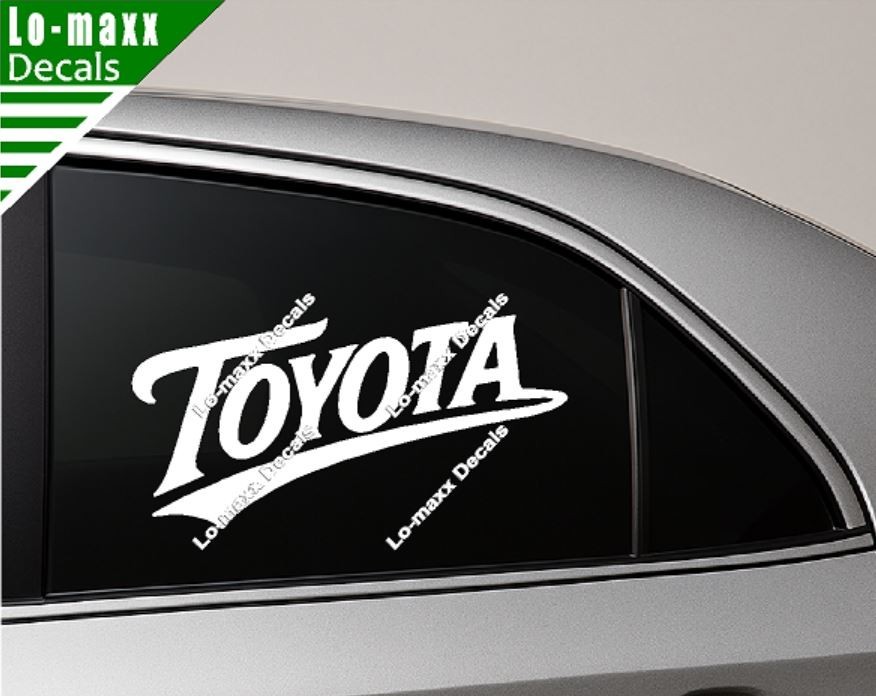 Toyota Custom Graphics Wording High Performance Premium Vinyl Die Cut Decal