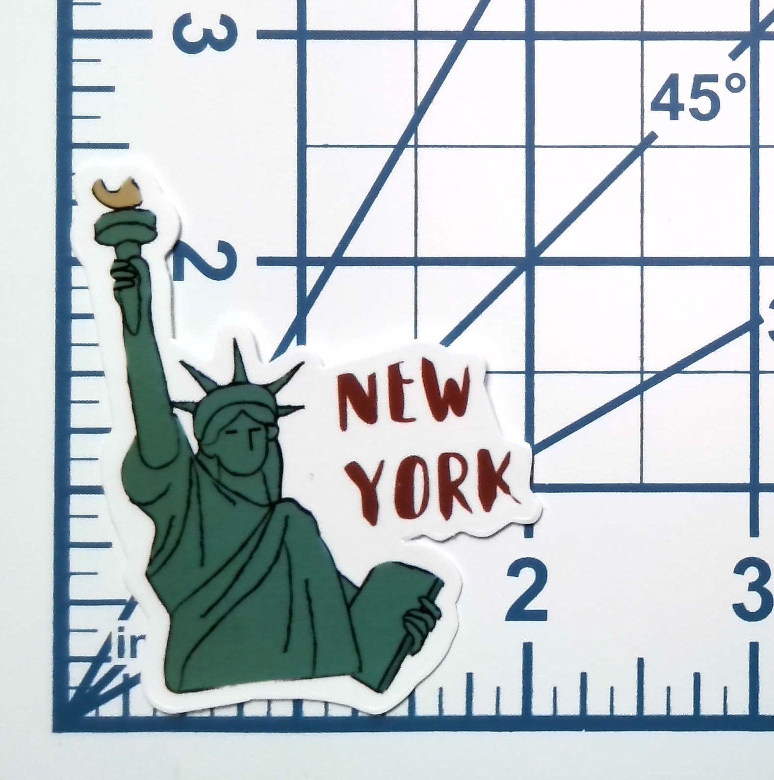 New York Vinyl Sticker Statue of Liberty NYC Travel Souvenir Laptop Decal Gift