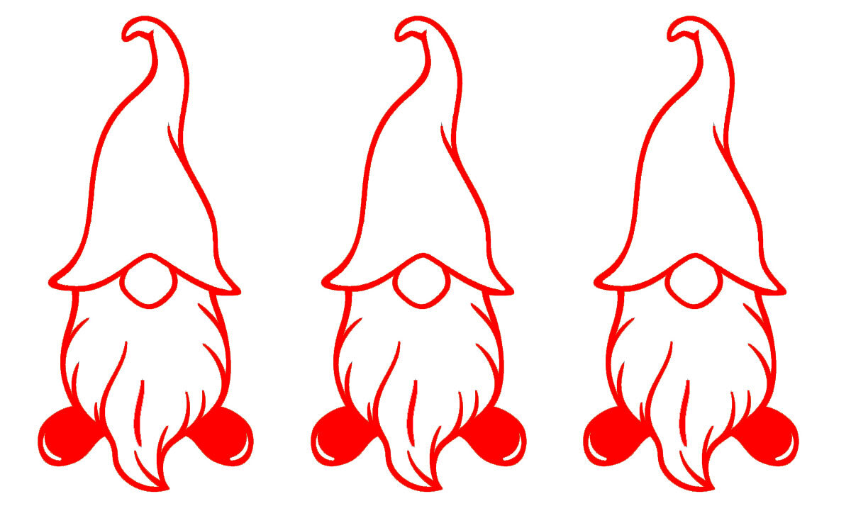 Gnomes 3 Pack 7" Vinyl Decal Car Truck Camper RV Trailer Window Laptop Tablet